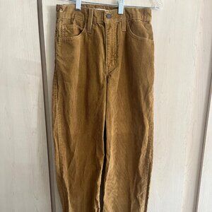 Levi’s Unisex Size 24 ‘94 Baggy High Rise‎ Corduroy Pants Brown Tan